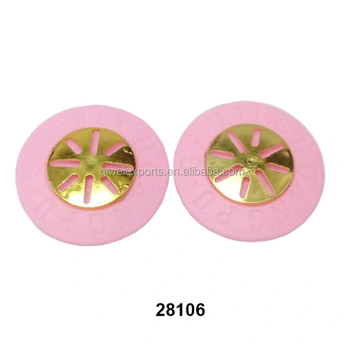Pink and white Plastic Mattress Air Hole with Debossed Logo (28106)