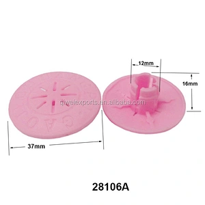 Pink and white Plastic Mattress Air Hole with Debossed Logo (28106)
