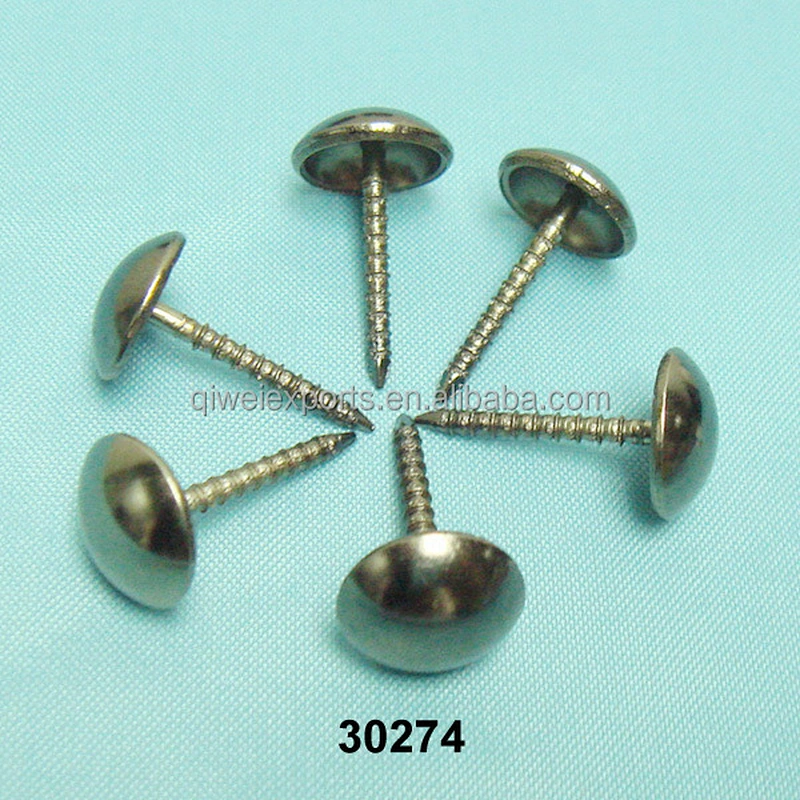 Factory Supplies Best Price Black Nickel Iron Upholstery Tacks with Screw Nail 30274
