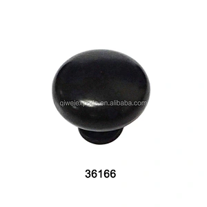 Black Round Shape Small Drawer Pulls Handle 36166