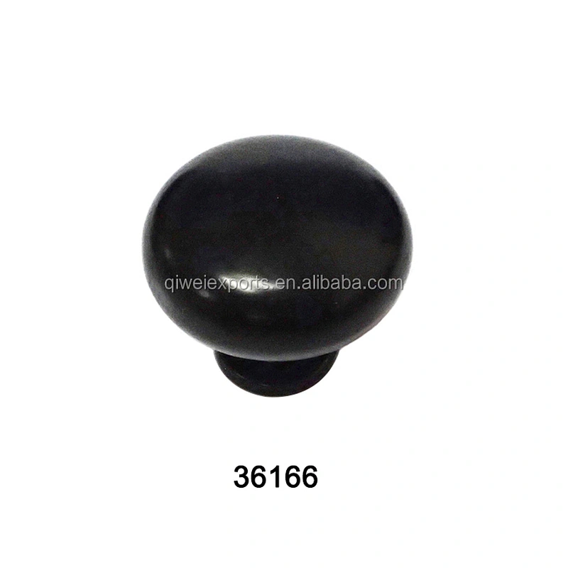Black Round Shape Small Drawer Pulls Handle 36166