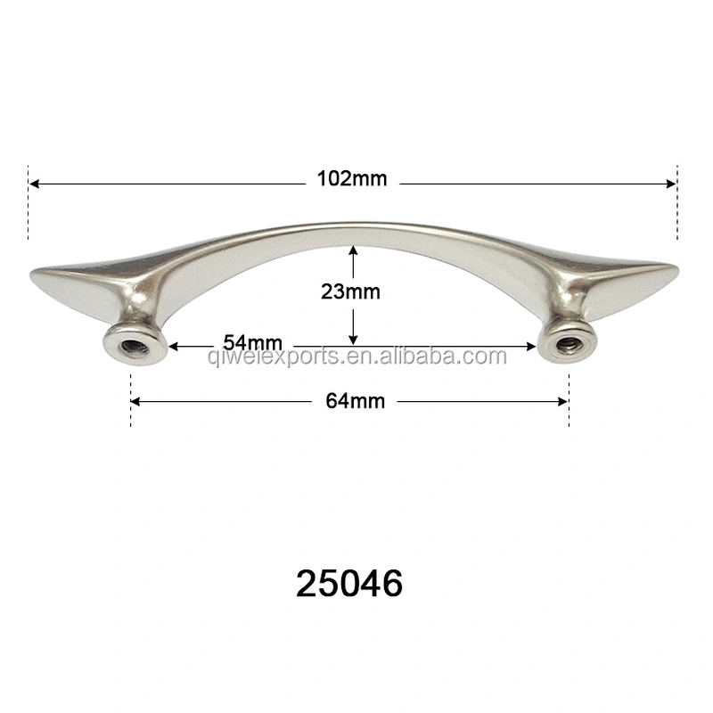 64mm Zinc alloy handle wooden desk cabinet door pull handle 25046