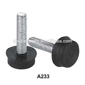 Adjustable plastic leveling feet for outdoor furniture
