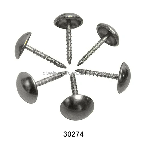 Factory Supplies Best Price Black Nickel Iron Upholstery Tacks with Screw Nail 30274
