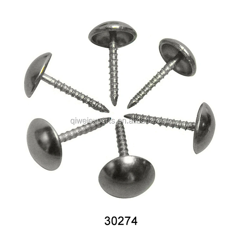 Factory Supplies Best Price Black Nickel Iron Upholstery Tacks with Screw Nail 30274