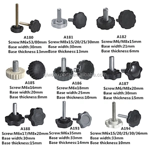 Black M6 Screw Hexagon  plastic  Chair glides for Cabinet A268