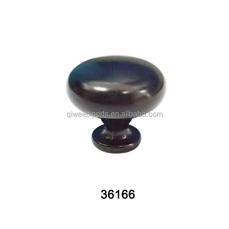 Black Round Shape Small Drawer Pulls Handle 36166