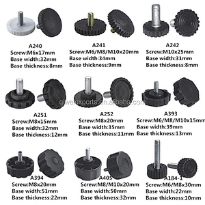 Black M6 Screw Hexagon  plastic  Chair glides for Cabinet A268