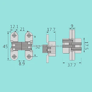 concealed hinge cross furniture swivel hinge