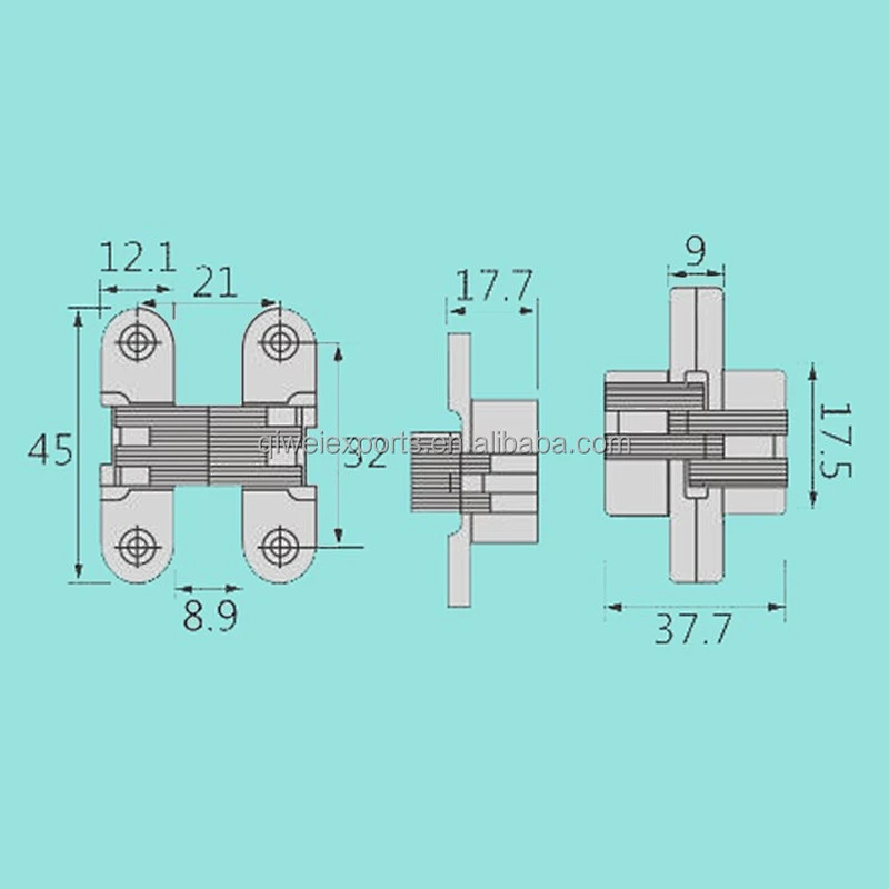 concealed hinge cross furniture swivel hinge