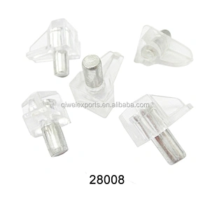 Furniture Chrome Plated Iron and Plastic Glass Holder Cabinet Shelf Support