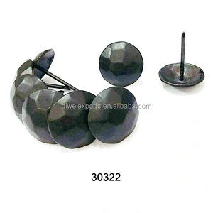DIA30mm Polygonal Matte Black Metal Furniture Nails 30322