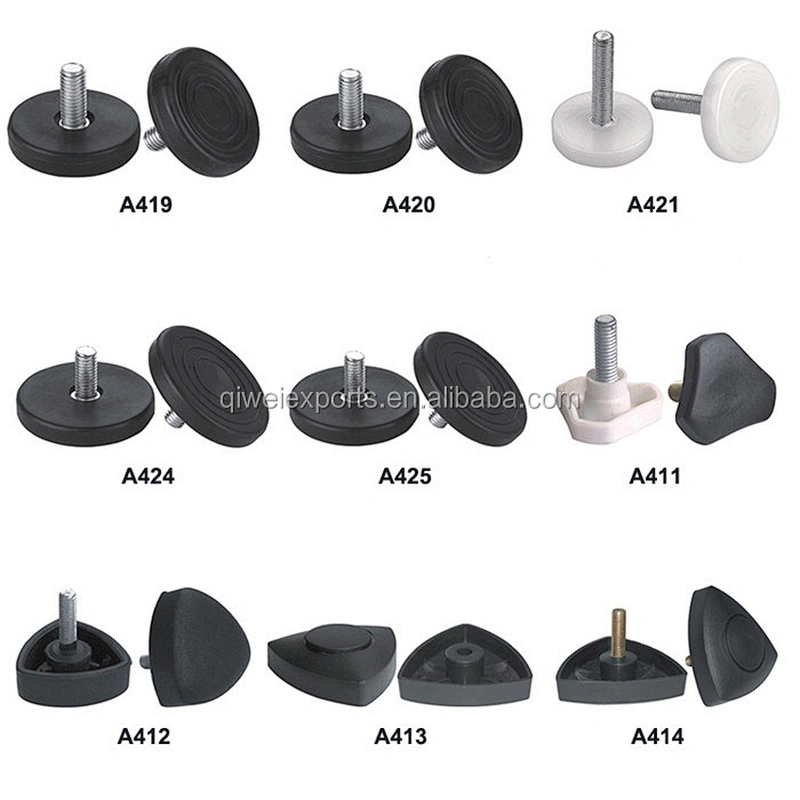 29mm equilateral triangle black plastic adjustable feet