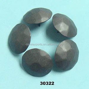 DIA30mm Polygonal Matte Black Metal Furniture Nails 30322