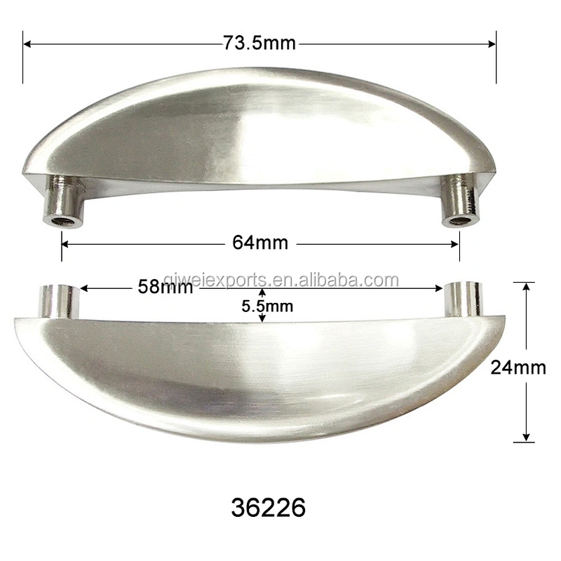 Smooth Pull Handle for cupboard drawer and door 36226