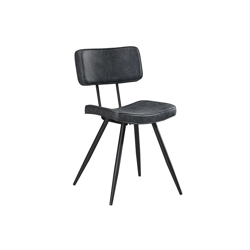 Hot selling modern pu leather seat and back comfortable durable chair with metal legs for dining/rest