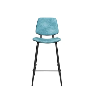 Cheap chair best pu and velvet barstool and counter chair with metal legs furniture
