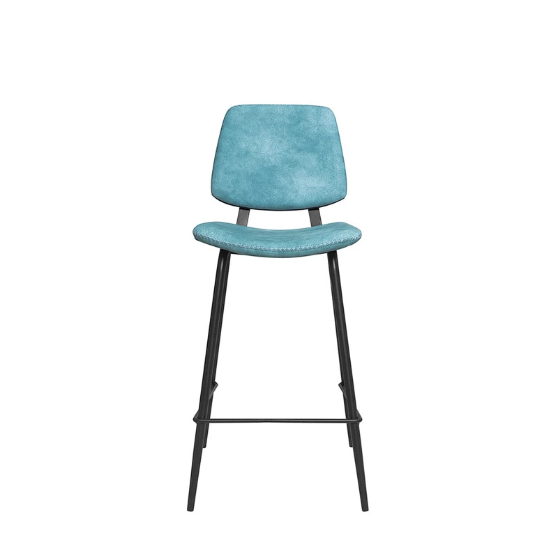 Cheap chair best pu and velvet barstool and counter chair with metal legs furniture