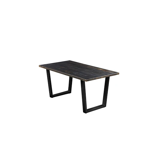 4cm thickness MDF dining table,wood venner table with iron tube