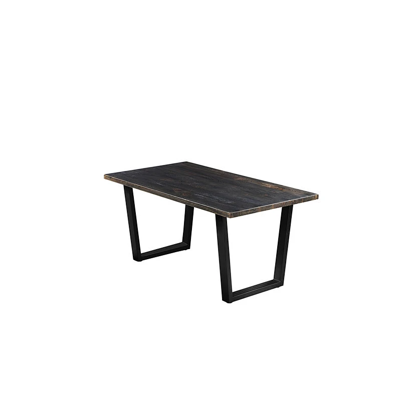 4cm thickness MDF dining table,wood venner table with iron tube