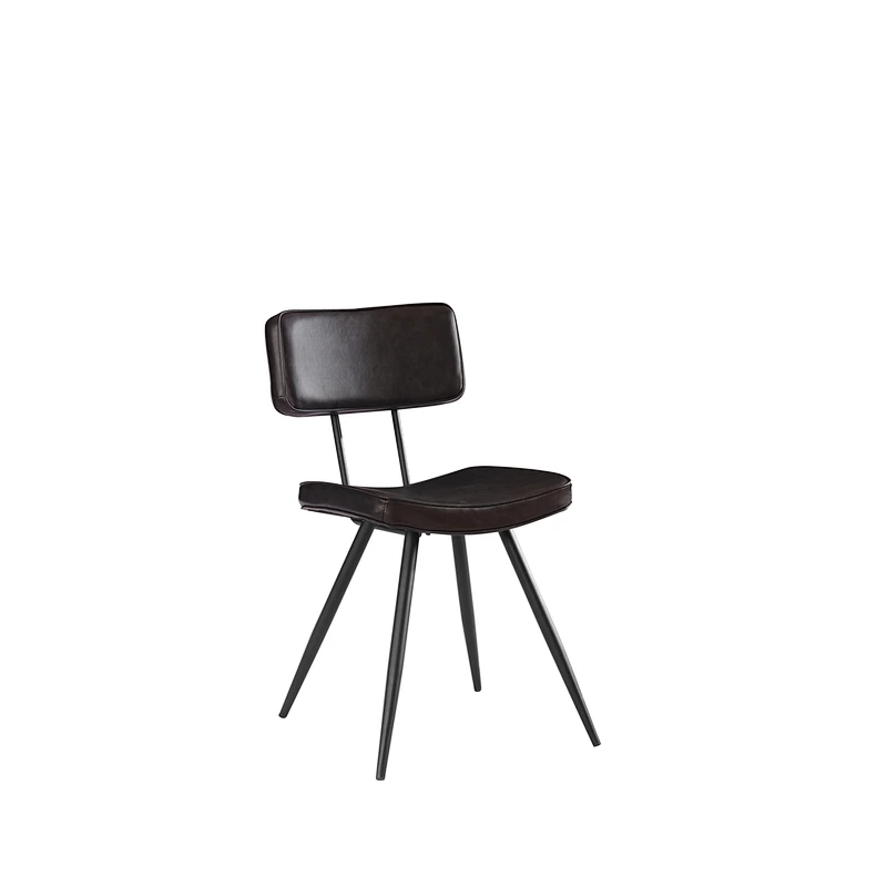 Hot selling modern pu leather seat and back comfortable durable chair with metal legs for dining/rest