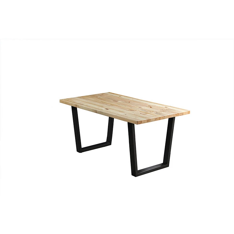 4cm thickness MDF dining table,wood venner table with iron tube
