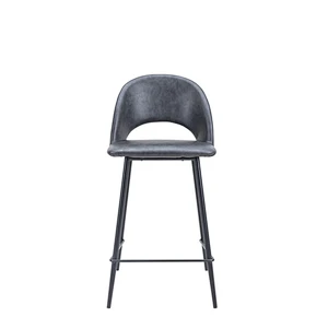 Cheap chair best pu and velvet barstool and counter chair with metal legs furniture