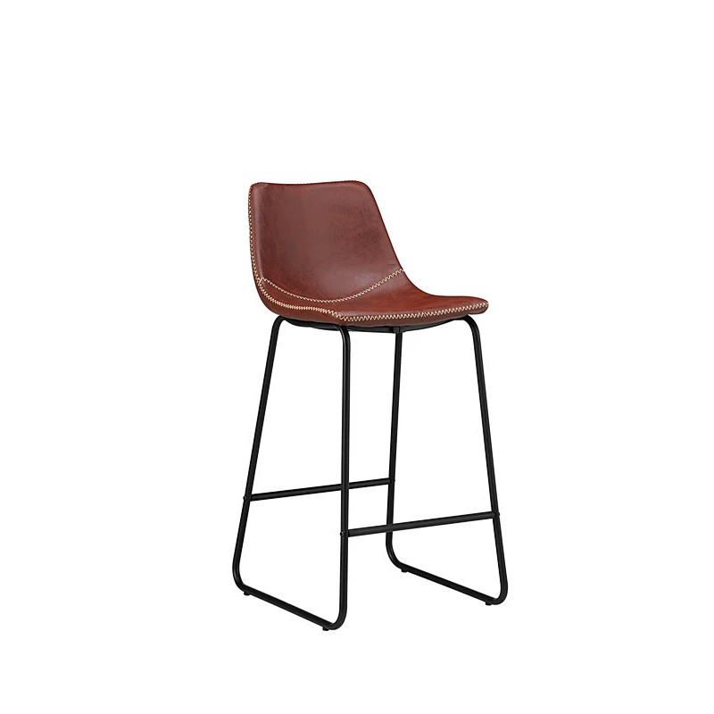 Modern Knocked Down dining room furniture metal leg PU barstools