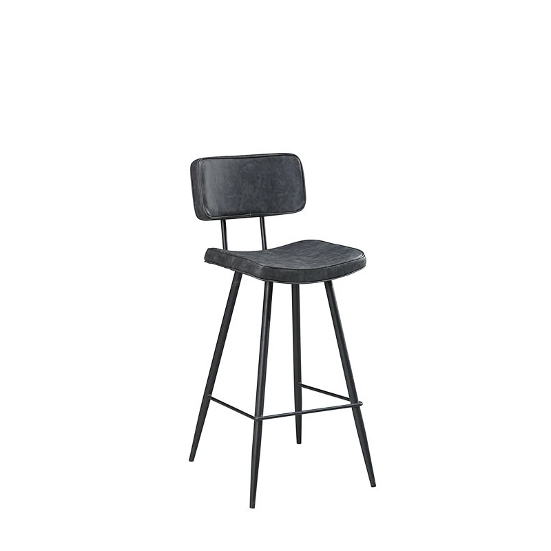 Hot selling modern pu leather seat and back comfortable dining bar chair with metal legs for dining/rest