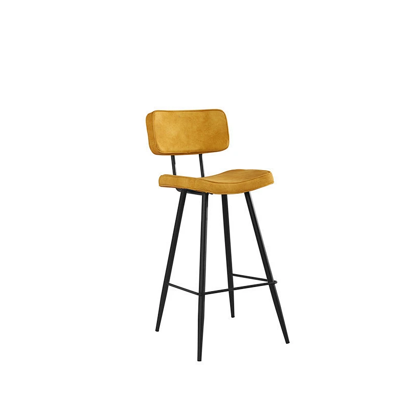 Hot selling modern pu leather seat and back comfortable dining bar chair with metal legs for dining/rest