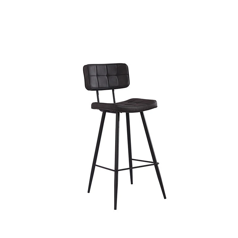 Hot selling modern pu leather seat and back comfortable dining bar chair with metal legs for dining/rest