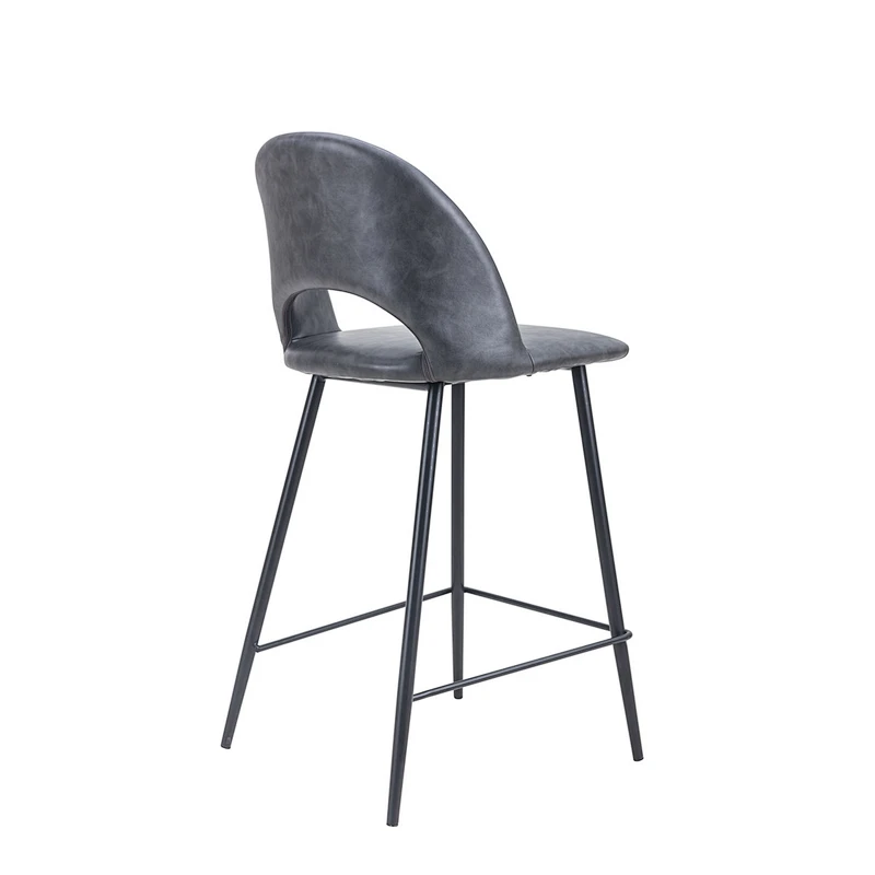 Cheap chair best pu and velvet barstool and counter chair with metal legs furniture