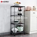 Adjustable 4-tier Steel Mesh Shelf