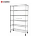 chrome wire rack shelving with wheels