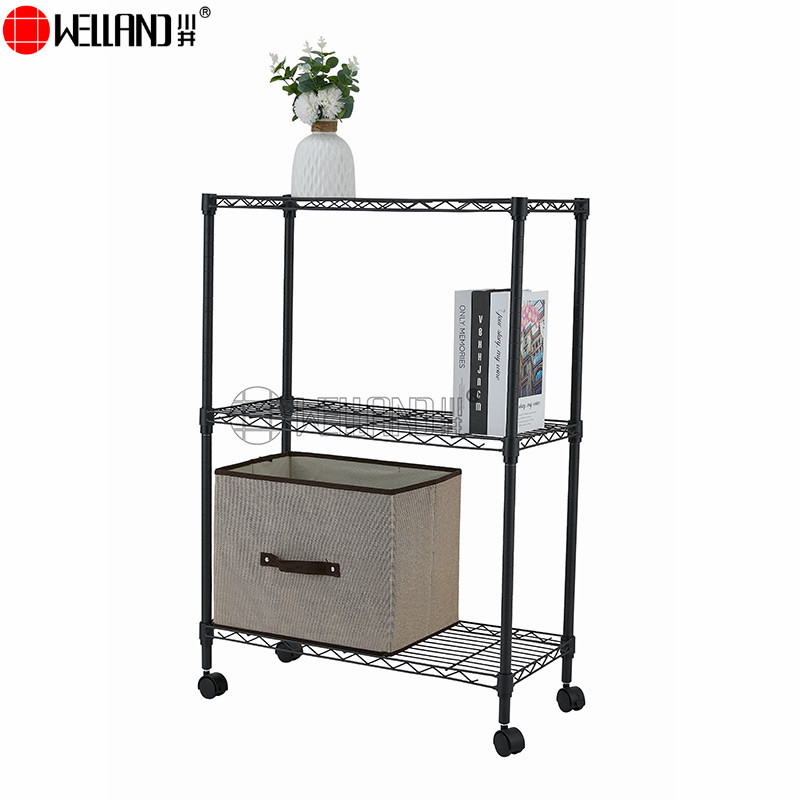 black wire shelving
