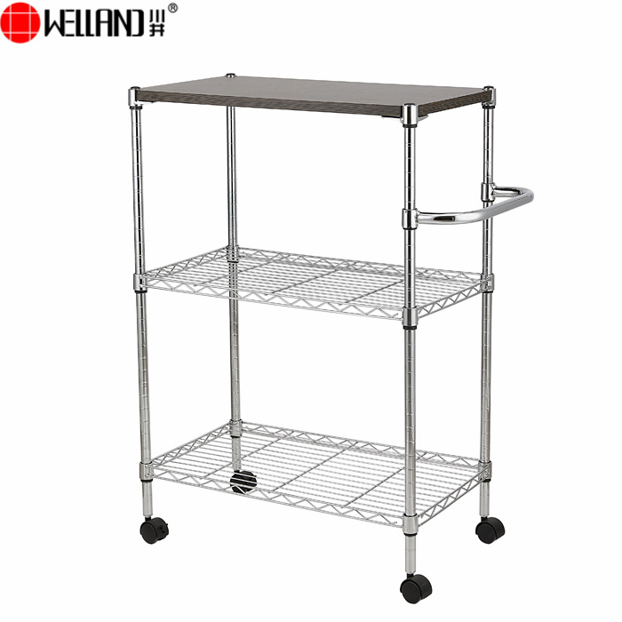 chrome wire cart