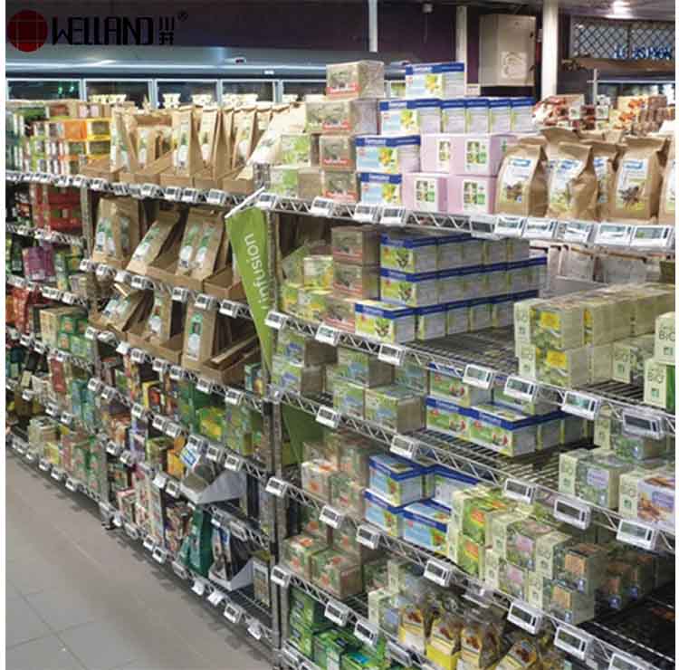 prateleira de arame para supermercado