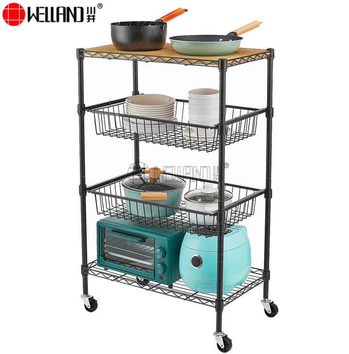 nouveau chariot de cuisine à 4 niveaux