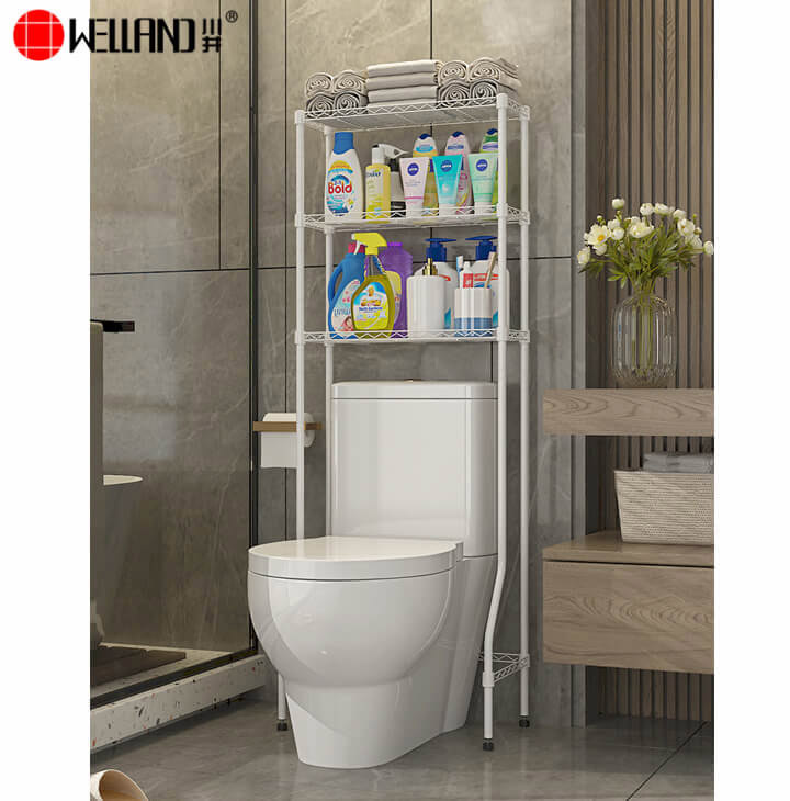 étagère en fil de toilette