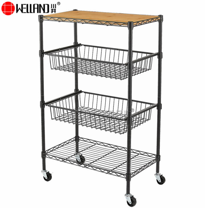 chariot de cuisine avec panier