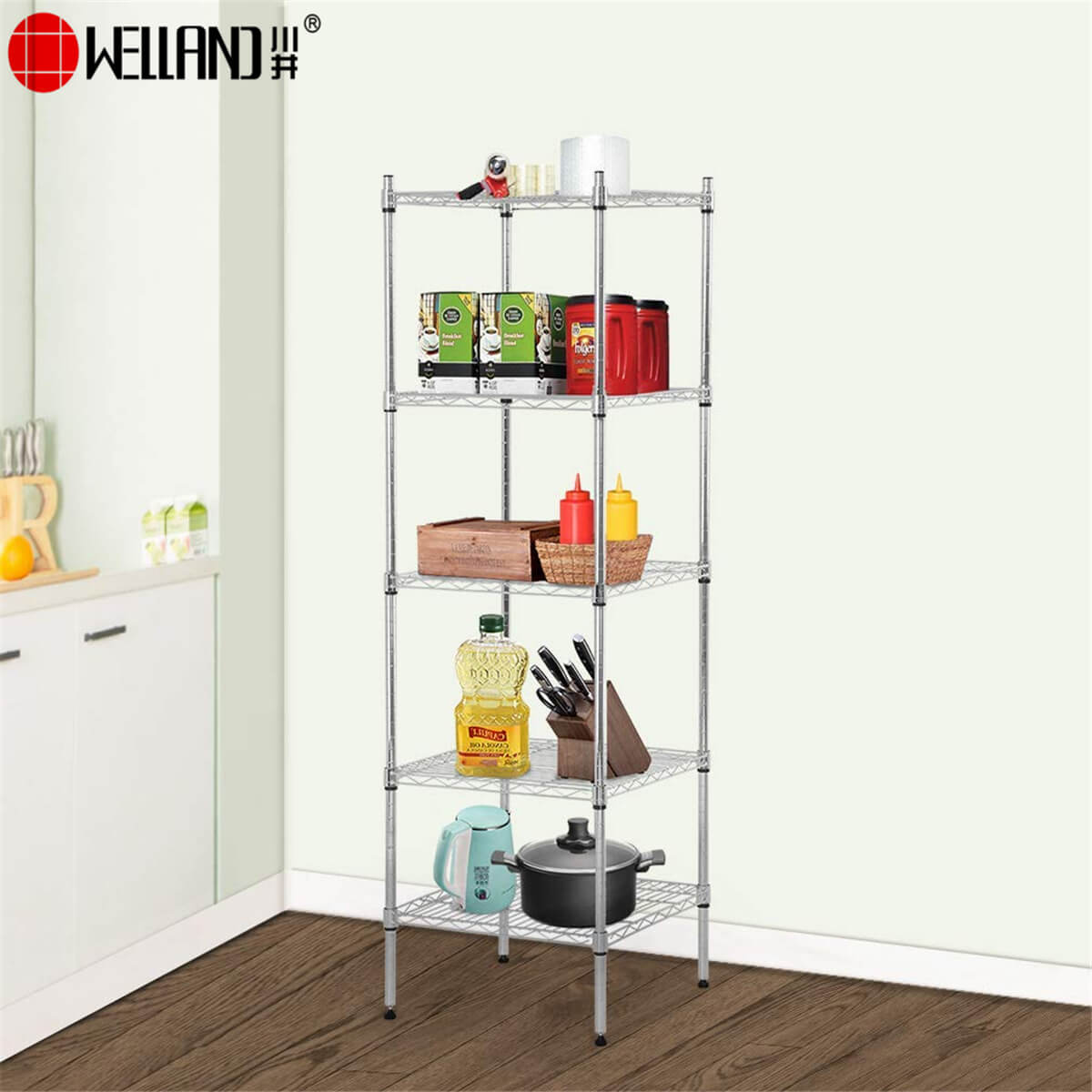 Estante de alambre de cocina de 5 niveles