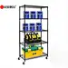 Rolling 5 Tier Epoxy Middle Duty Wire Shelving for Garage Storage