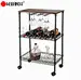 Wine Bar Serving Cart for The Home Kitchen with Glass Holder