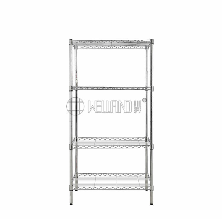 estante de alambre de metal cromado