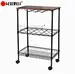 Wine Bar Serving Cart with Glass Holder