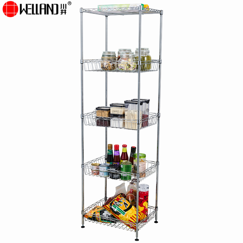 kitchen storage basket shelving
