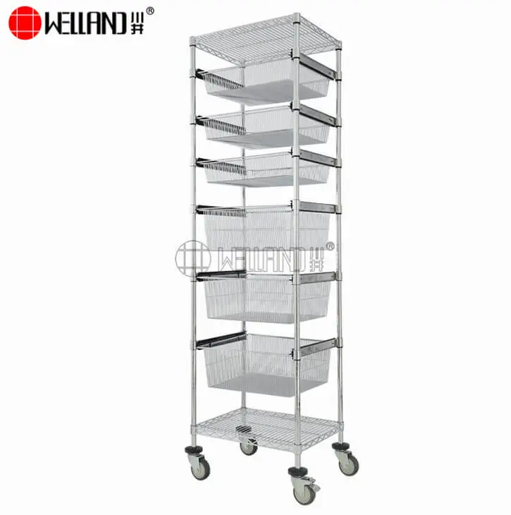 adjustable basket rack