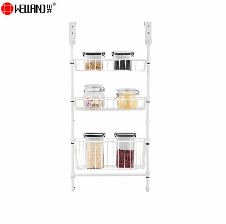 Organisateur de panier en fil de fer sur la porte