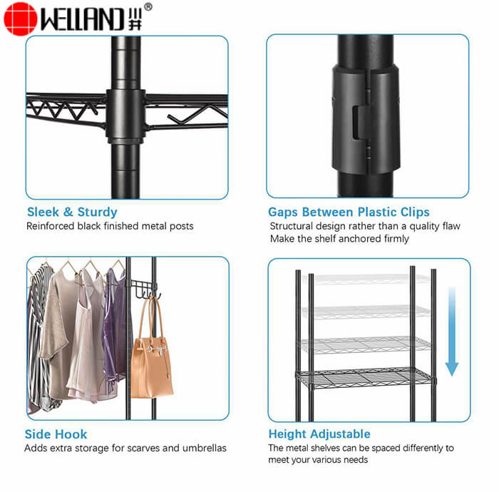 adjustable metal wire clothing rack