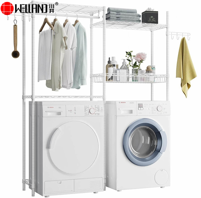 étagère de machine à laver blanche